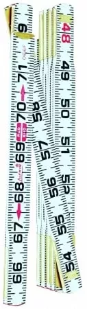 066f 6-foot Universal Folding Wood Rule With Red Ends
