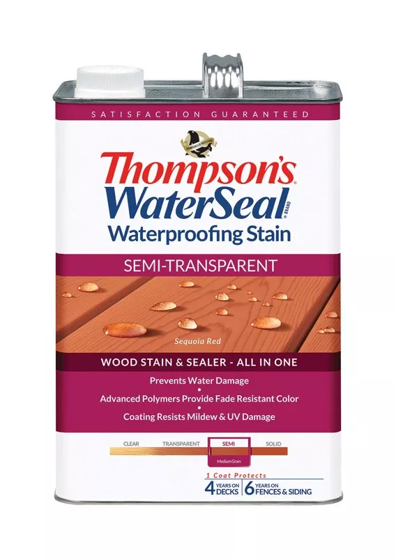 1 Gallon Semi-transparent Sequoia Red Waterproofing Stain For Exterior Wood