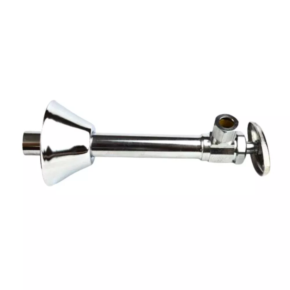 114-115NL Legend Valve 1/2 Sweat x 3/8" OD S581ET No Lead Chrome Brass Angle Multi-Turn Stop Valve (CS-40B)