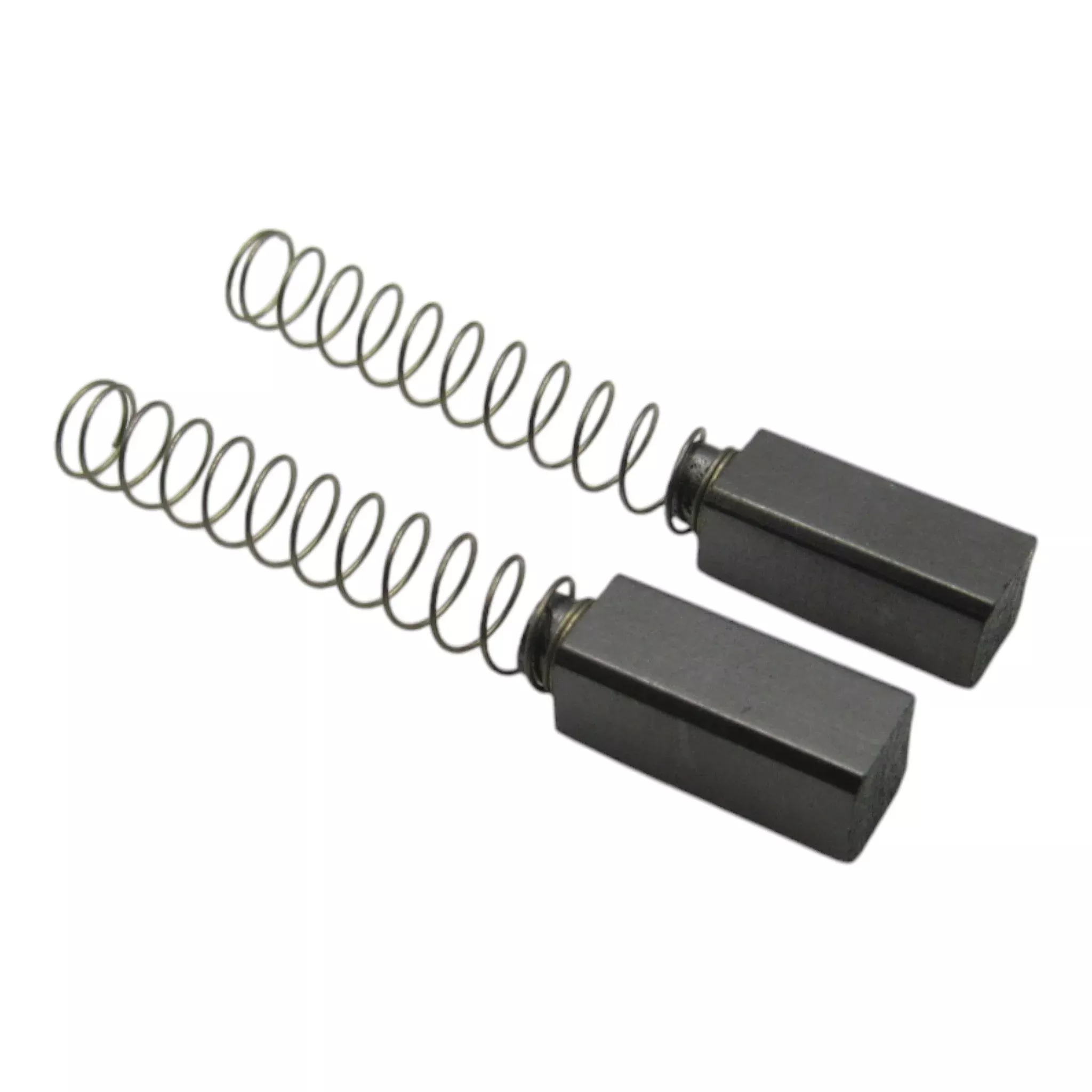(2) Carbon Motor Brushes with Springs 5 mm x 6 mm x 12 mm – Elna Part # 440236-20