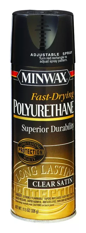 Aerosol Satin Polyurethane Finish, 11.5 Oz.