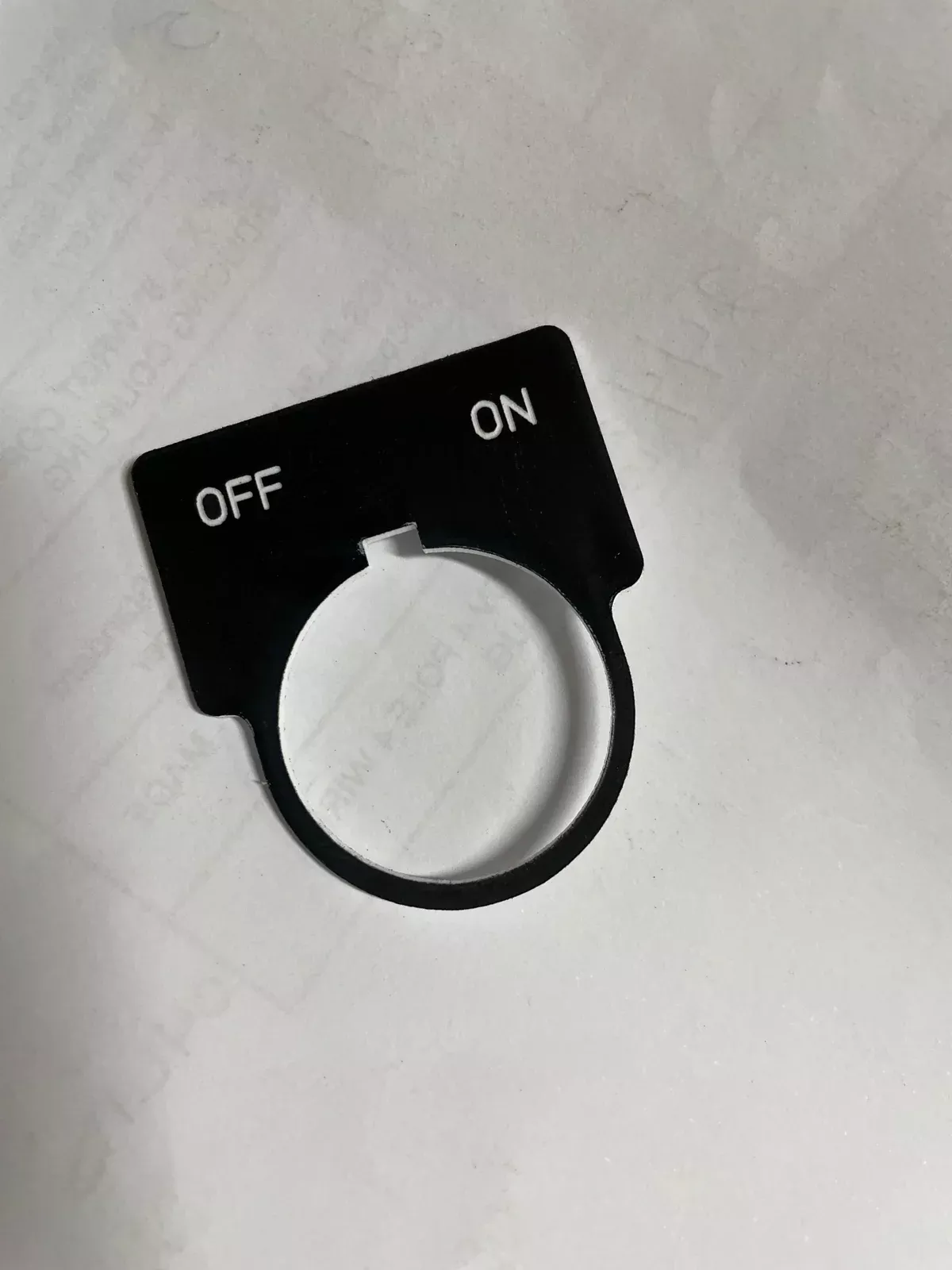 "ON-OFF" LEGENDPLATE