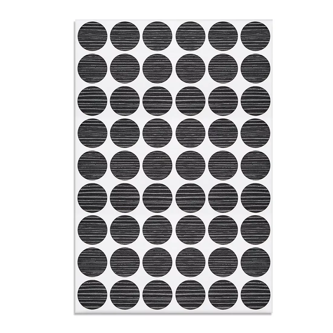 -Sheet Self-adhesive Screw Covers Caps Sticker 21mm 54 in 1 Black Walnut