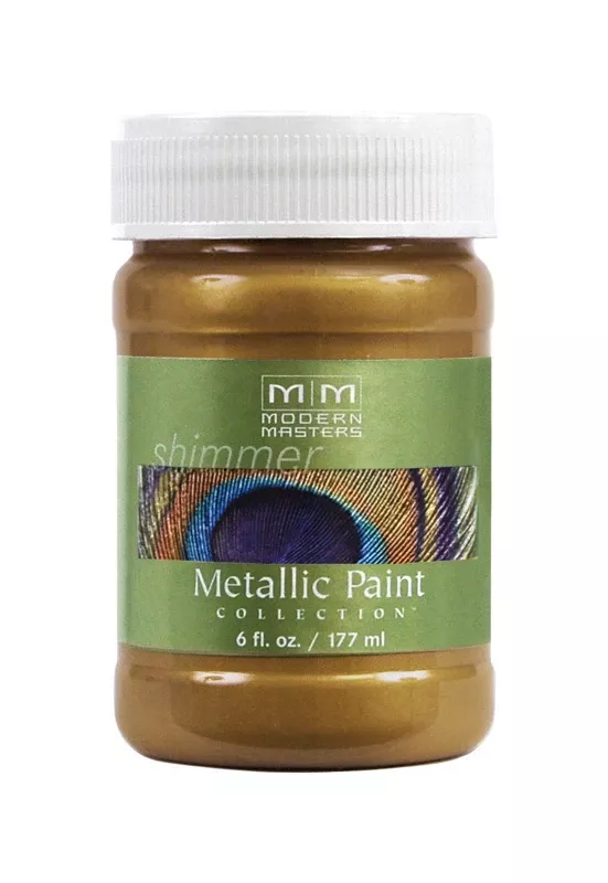Shimmer Satin Brass Water-based Metallic Paint 6 Ounce