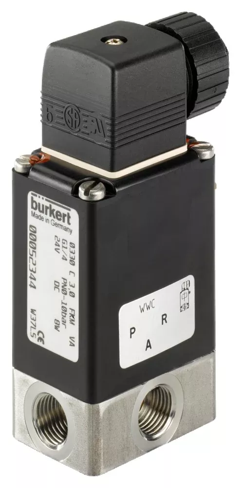 Solenoid Valve 3/2 NC G1/4'' Stainless Steel NBR 0-16bar/232psi 24VDC 0330 56072