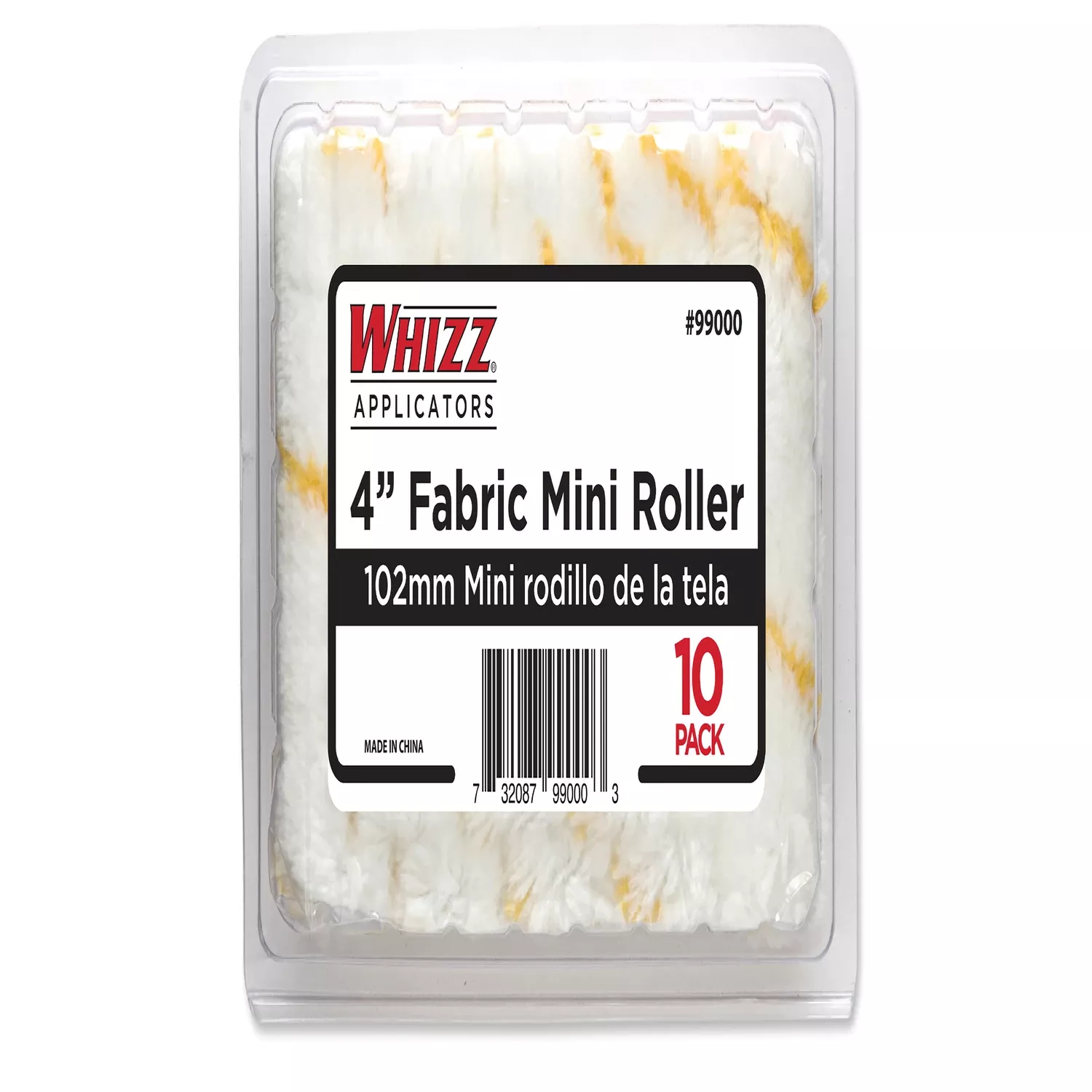 Whizz Fabric 4 In. W X 1/2 In. Mini Paint Roller Cover 10 Pk