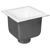 Zurn FD2376 12" x 12" x 8" Deep, 3" No-Hub Body Floor Sink w/ Full Grate