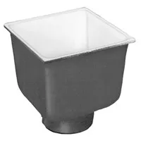 Zurn FD2378 8" x 8" x 6" Deep, 4" No-Hub Body Floor Sink w/ Half Grate